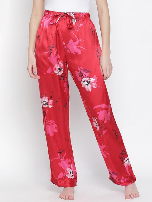 drawstring waist floral pajama - 18388389 - Very Small Image - 1