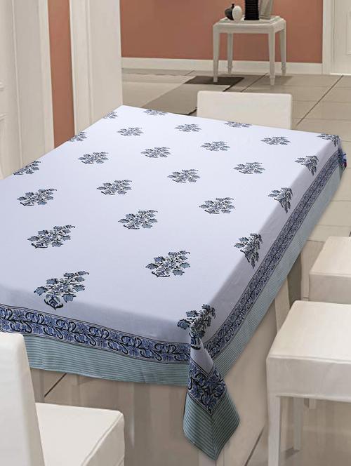 texstylehome thick cotton 4 seater block print table cloth - 18389074 - Very Small Image - 1