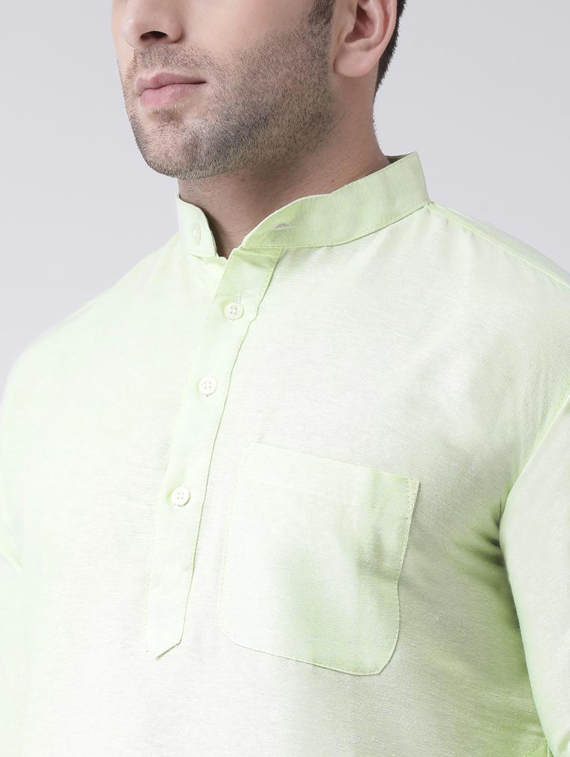 green solid kurta pyjama ethnic wear set - 18389976 - Zoom Image - 4