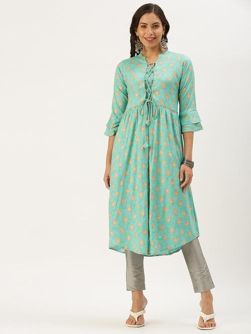 Women's Kurta With Jacket Kurta - 18390193 - Very Small Image - 1
