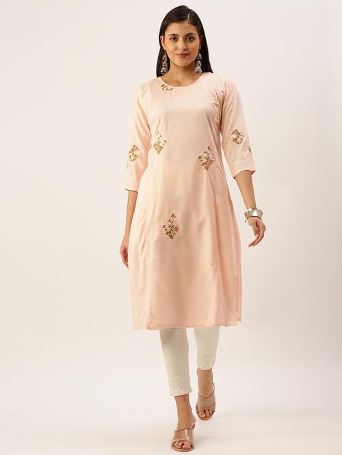 women's straight kurta - 18390226 - Very Small Image - 1