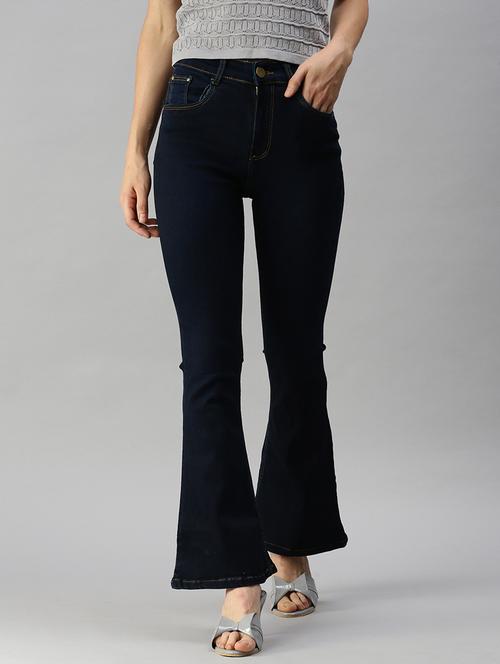 women's plain bootcut jeans - 18390296 - Very Small Image - 1