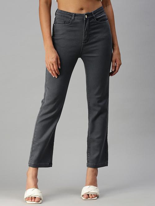 women's plain straight fit jeans - 18390358 - Very Small Image - 1