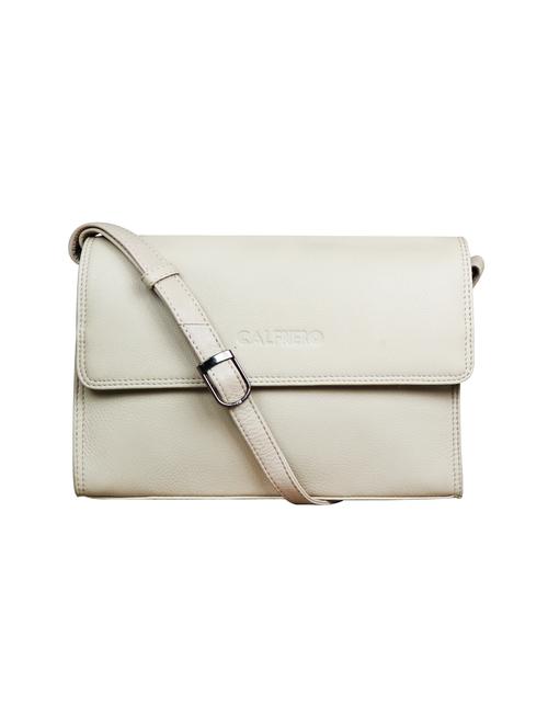 beige solid regular sling bag - 18390557 - Very Small Image - 1