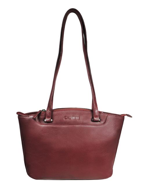 maroon solid regular handbag - 18390561 - Very Small Image - 1