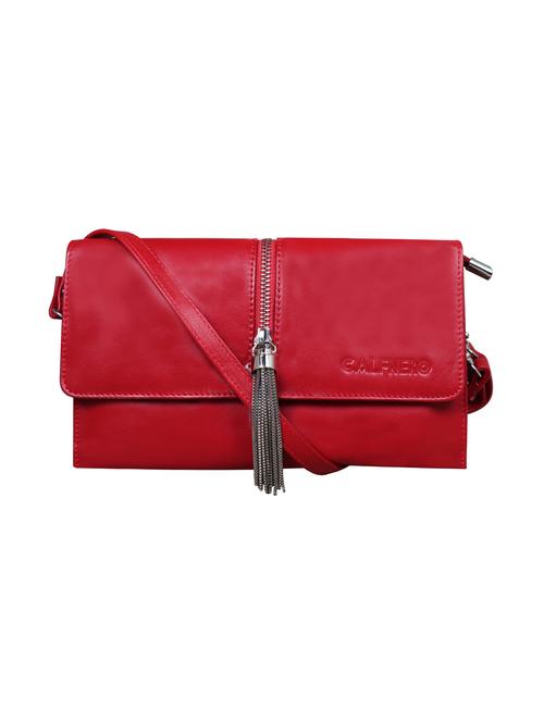red solid regular sling bag - 18390616 - Very Small Image - 1