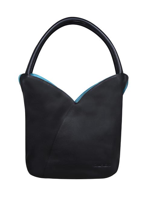 black solid regular handbag - 18390620 - Very Small Image - 1