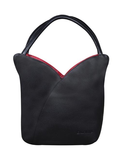 black solid regular handbag - 18390621 - Very Small Image - 1