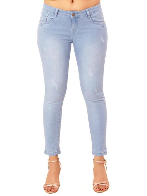 women's distress slim fit jeans - 18391013 - Very Small Image - 1