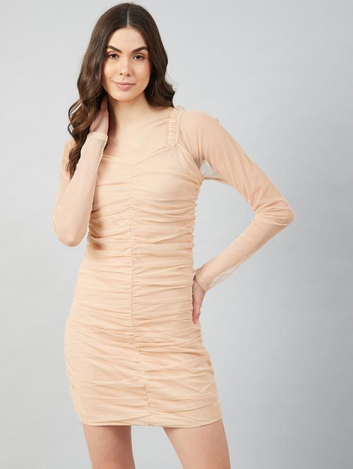 women's bodycon solid dress - 18391118 - Very Small Image - 1