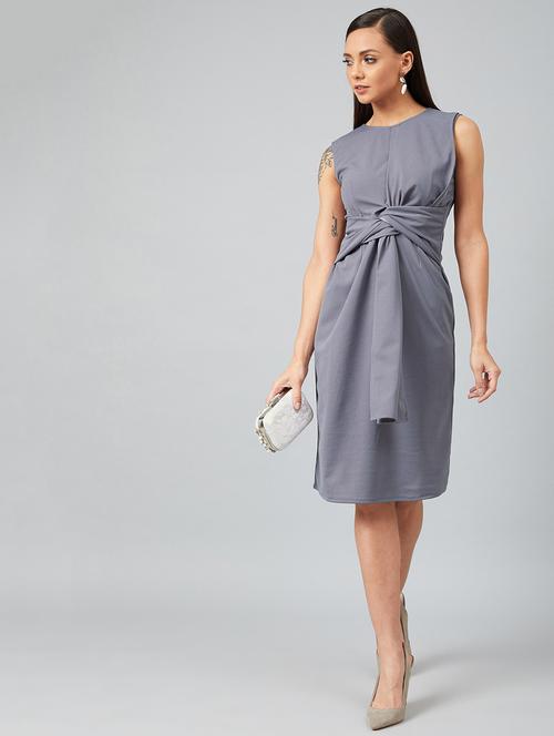 women's  solid dress - 18391201 - Very Small Image - 1