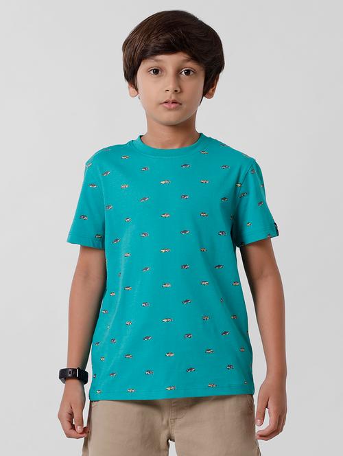 green printed regular t-shirt - 18391623 - Very Small Image - 1