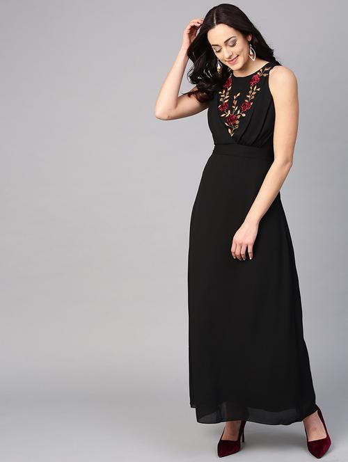 sleeveless embroidered maxi dress - 18391836 - Very Small Image - 1