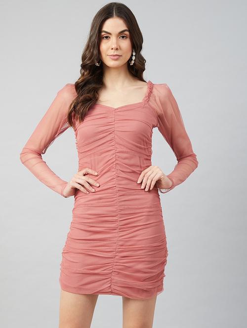 women's bodycon solid dress - 18391888 - Very Small Image - 1