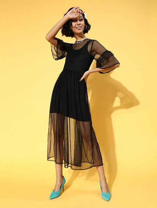 women's  solid dress - 18391936 - Very Small Image - 1