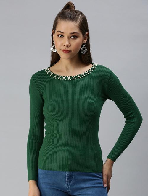 green solid  crop top - 18391963 - Very Small Image - 1