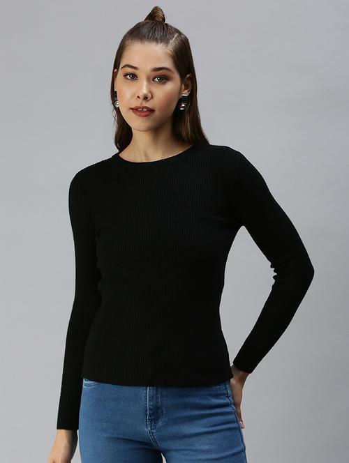 round neck solid top  - 18392216 - Very Small Image - 1