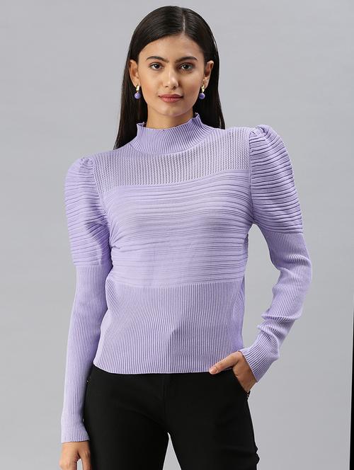 women's straight high neck top - 18392242 - Very Small Image - 1