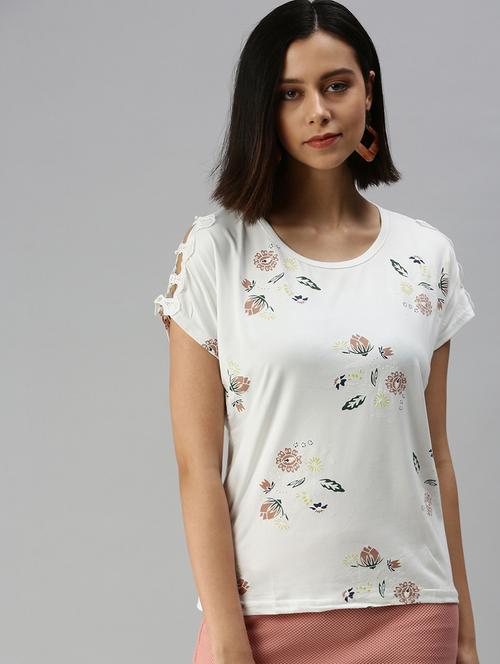 short sleeved floral regular top - 18392629 - Very Small Image - 1