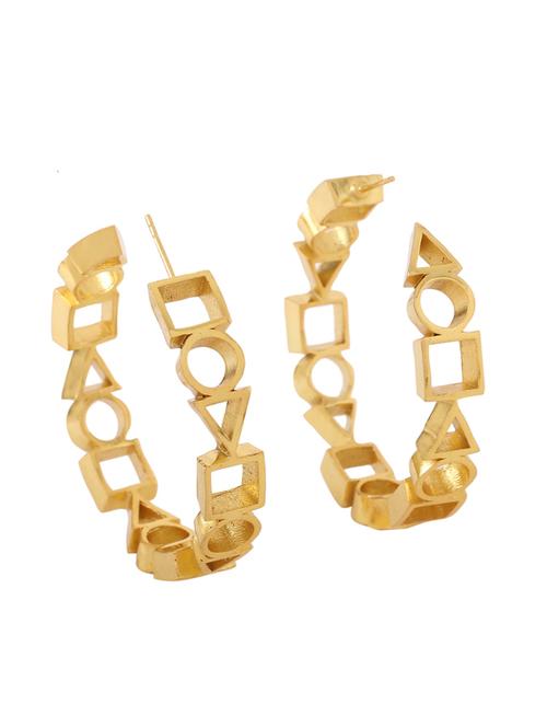 gold brass hoop earring - 18393379 - Very Small Image - 1
