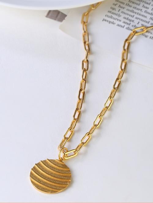 gold brass long necklace - 18393433 - Very Small Image - 1
