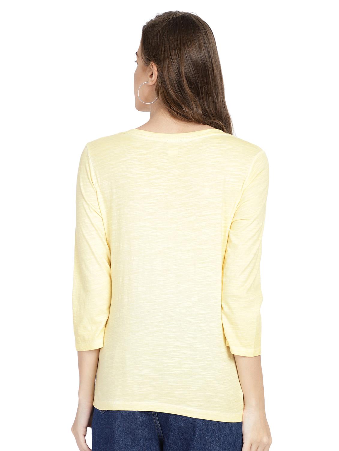 women's straight v neck top - 18393482 - Zoom Image - 3