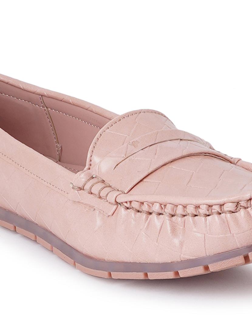 tan synthetic slip on loafers - 18393522 - Standard Image - 5