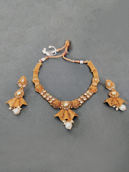 highly gold plated necklace earrings se - 18394878 - Very Small Image - 1