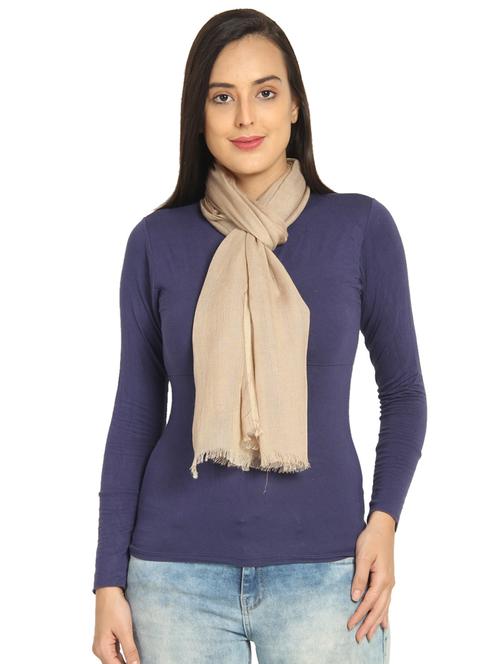 beige viscose stole - 18395296 - Very Small Image - 1