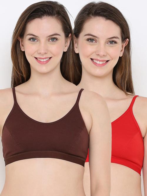 set of  2 pcs solid bralette - 18395549 - Very Small Image - 1