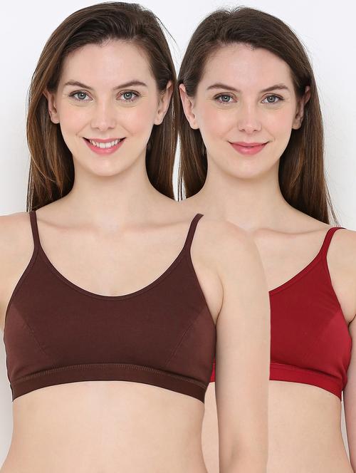 set of  2 pcs solid bralette - 18395552 - Very Small Image - 1