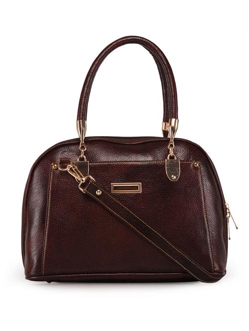 brown solid regular handbag - 18395975 - Very Small Image - 1
