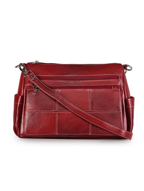 maroon solid regular handbag - 18395981 - Very Small Image - 1