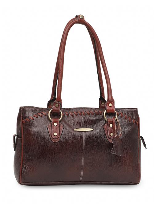 brown solid regular handbag - 18395983 - Very Small Image - 1