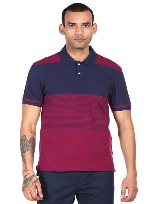 navy-blue striped polo t-shirt - 18396348 - Very Small Image - 1