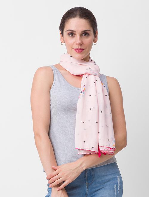 pink printed scarf - 18396963 - Very Small Image - 1