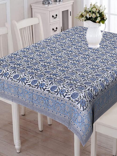 texstylehome thick cotton 6 seater block print table cloth - 18397166 - Very Small Image - 1