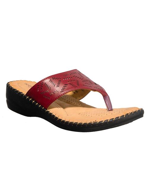 maroon toe separator sandal - 18397690 - Very Small Image - 1