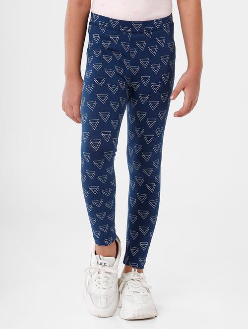 blue printed legging - 18398402 - Very Small Image - 1