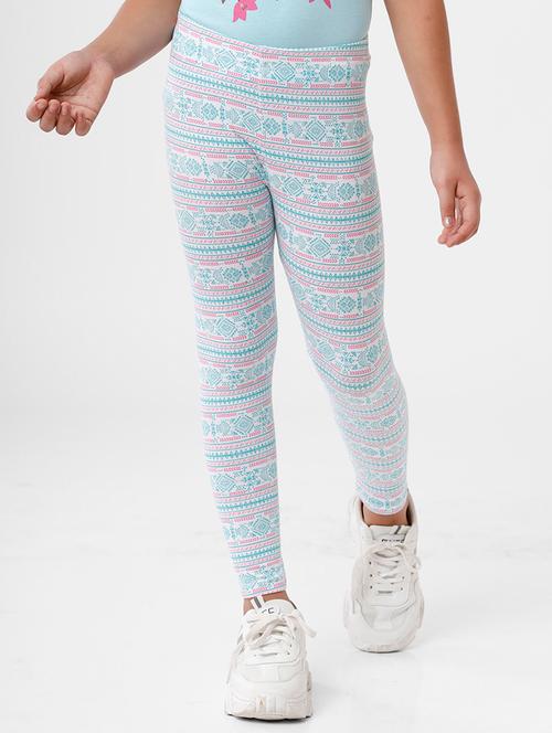 blue printed legging - 18398403 - Very Small Image - 1