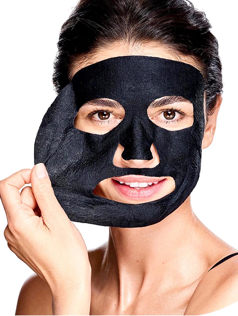 masking beauty bamboo charcoal facial sheet mask of kiwi, coconut & tea tree combo pack of 3 - 18398585 - Standard Image - 2