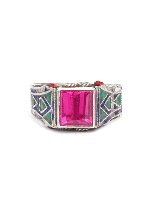 silver handcrafted ring - 18399308 - Very Small Image - 1