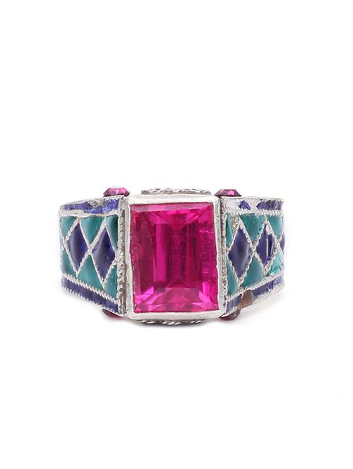 silver handcrafted ring - 18399309 - Very Small Image - 1