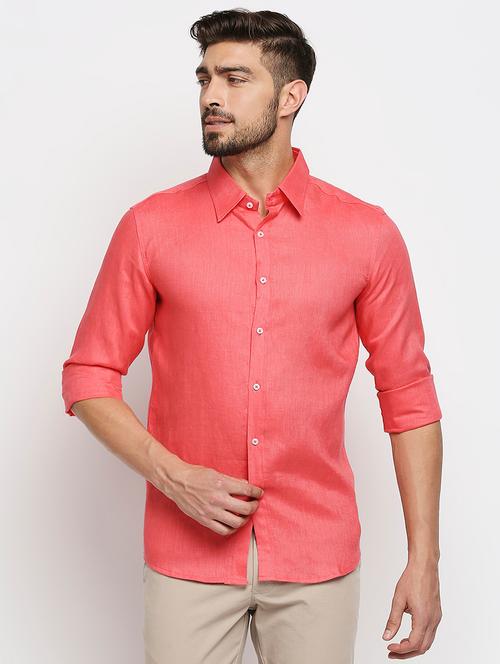 pink solid casual shirt - 18399658 - Very Small Image - 1