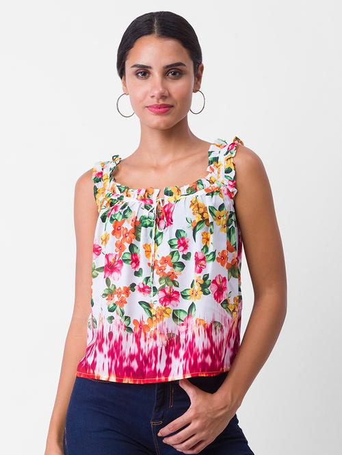 Women's Straight Shoulder Strap Top - 18400246 - Very Small Image - 1