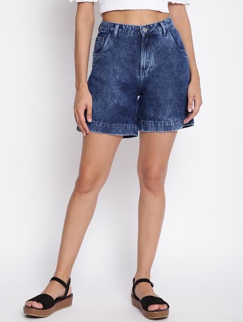 mid rise stone washed short - 18400891 - Very Small Image - 1