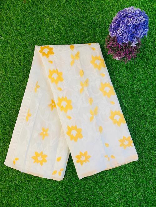 multi colored cotton silk jamdani saree - 18401304 - Very Small Image - 1