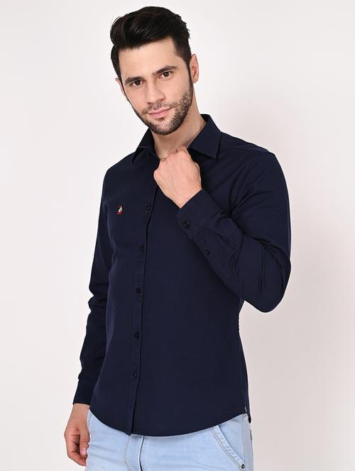 mens solid casual shirt - 18402793 - Very Small Image - 1