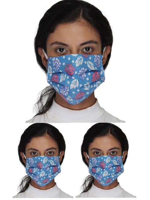 blue cotton antipollution women mask - 18402991 - Very Small Image - 1