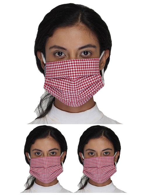 red cotton antipollution women mask - 18402994 - Very Small Image - 1